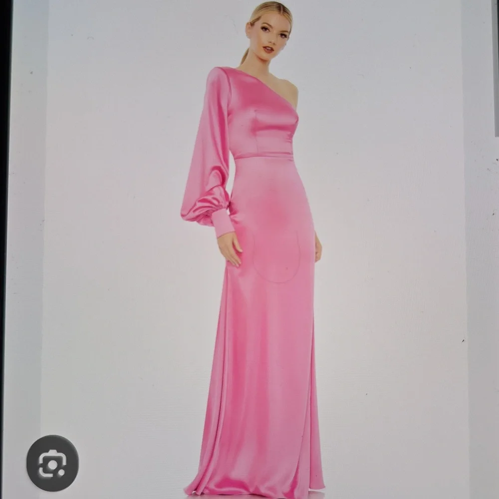 IEENA For Mac Duggal Vibrant Pink Satin One Shoulder Womens Dress Size 10 - Picture 1 of 10